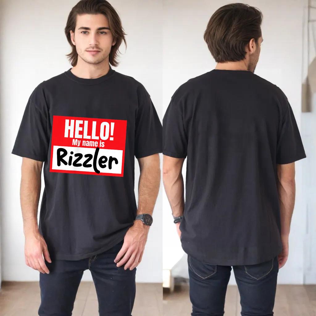 Hello My Name Is Rizzler Funny Nametag Rizzler