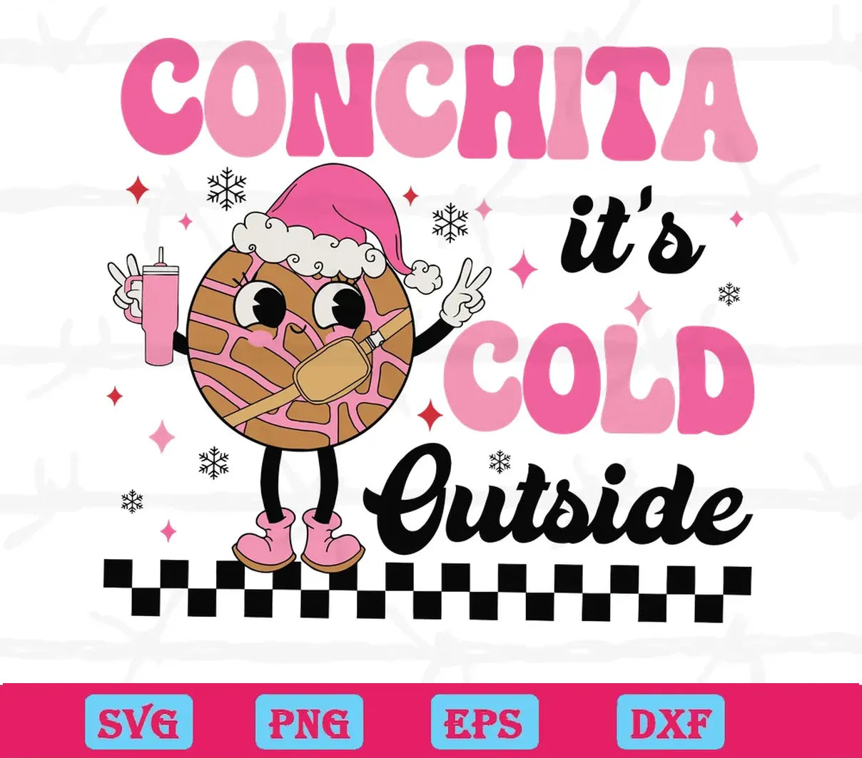 Conchita Its Cold Outside Mexican Christmas, Cuttable Svg Files