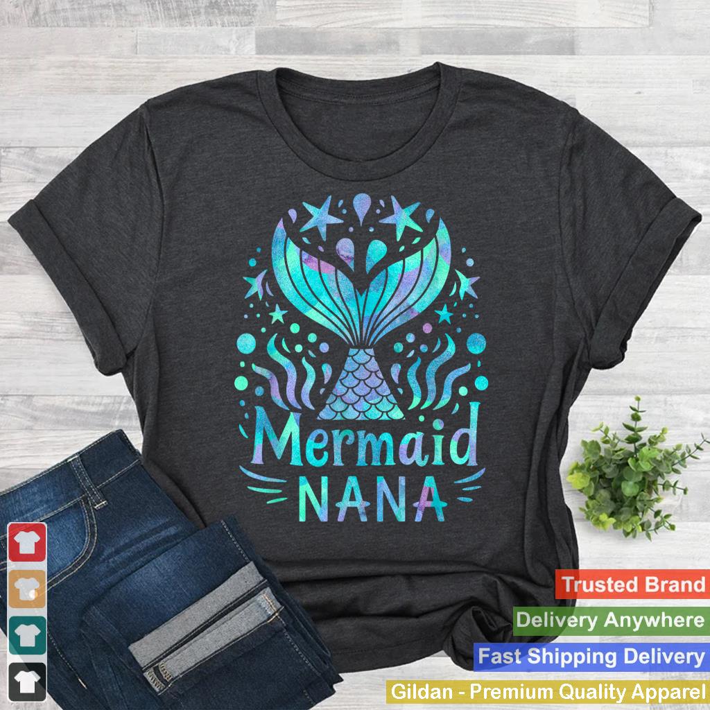 Mermaid Nana Family Matching Birthday Party Squad Birthday