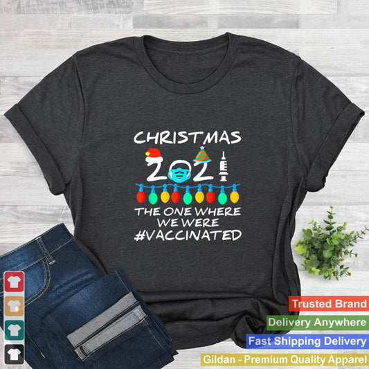 2021 Covid Vaccine Christmas Lights Ornament The One Where T Shirt