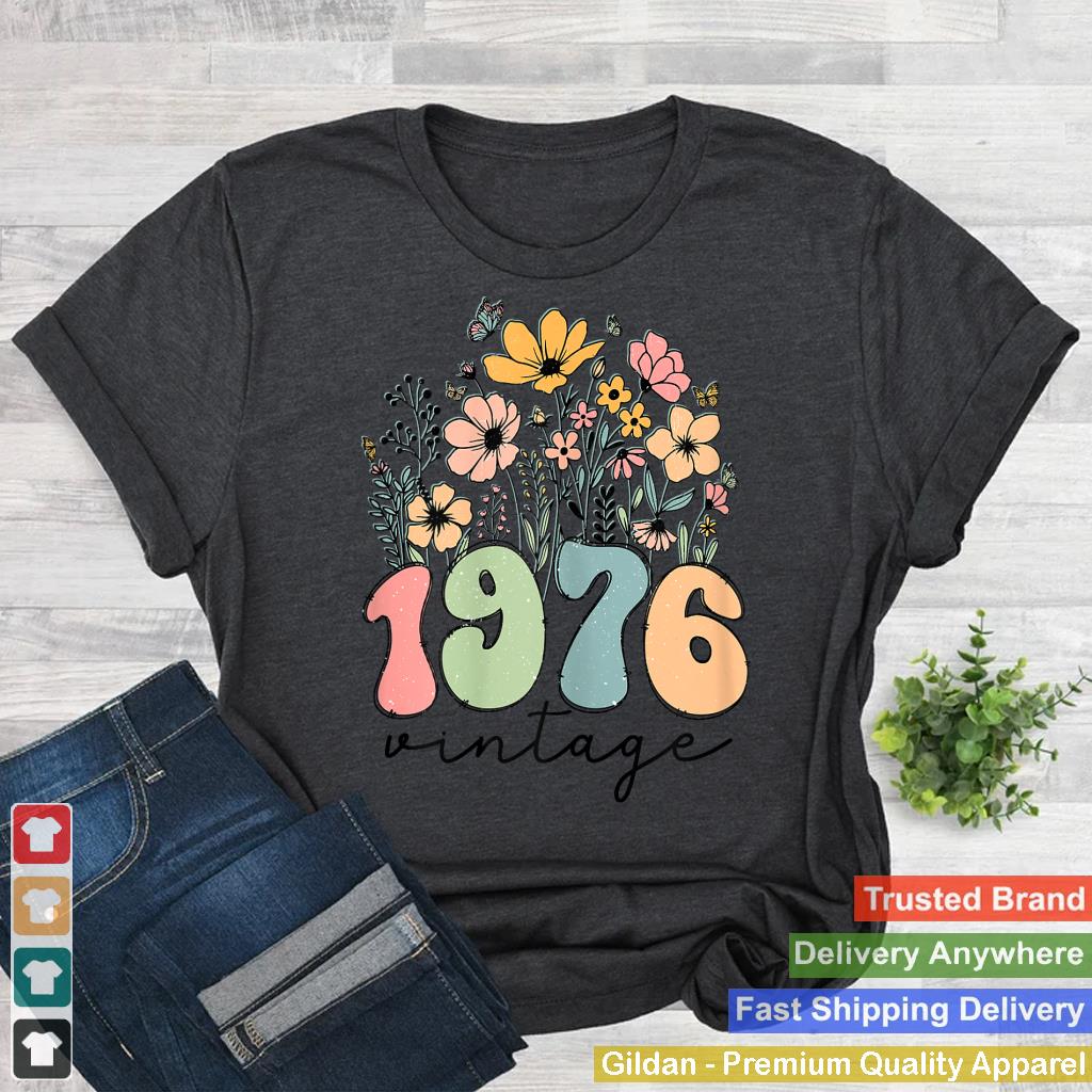 48 Year Old Women 1976 Vintage Wildflower 48th Birthday Gift