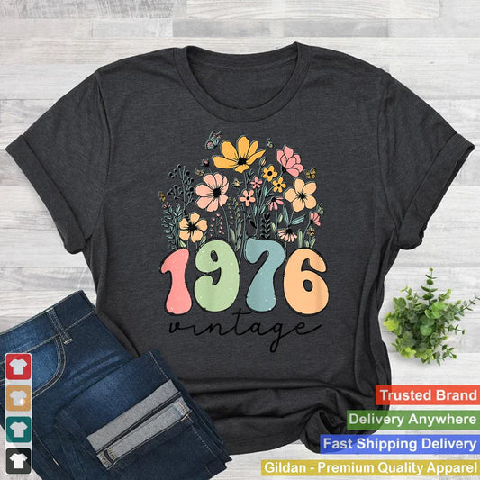 48 Year Old Women 1976 Vintage Wildflower 48th Birthday Gift