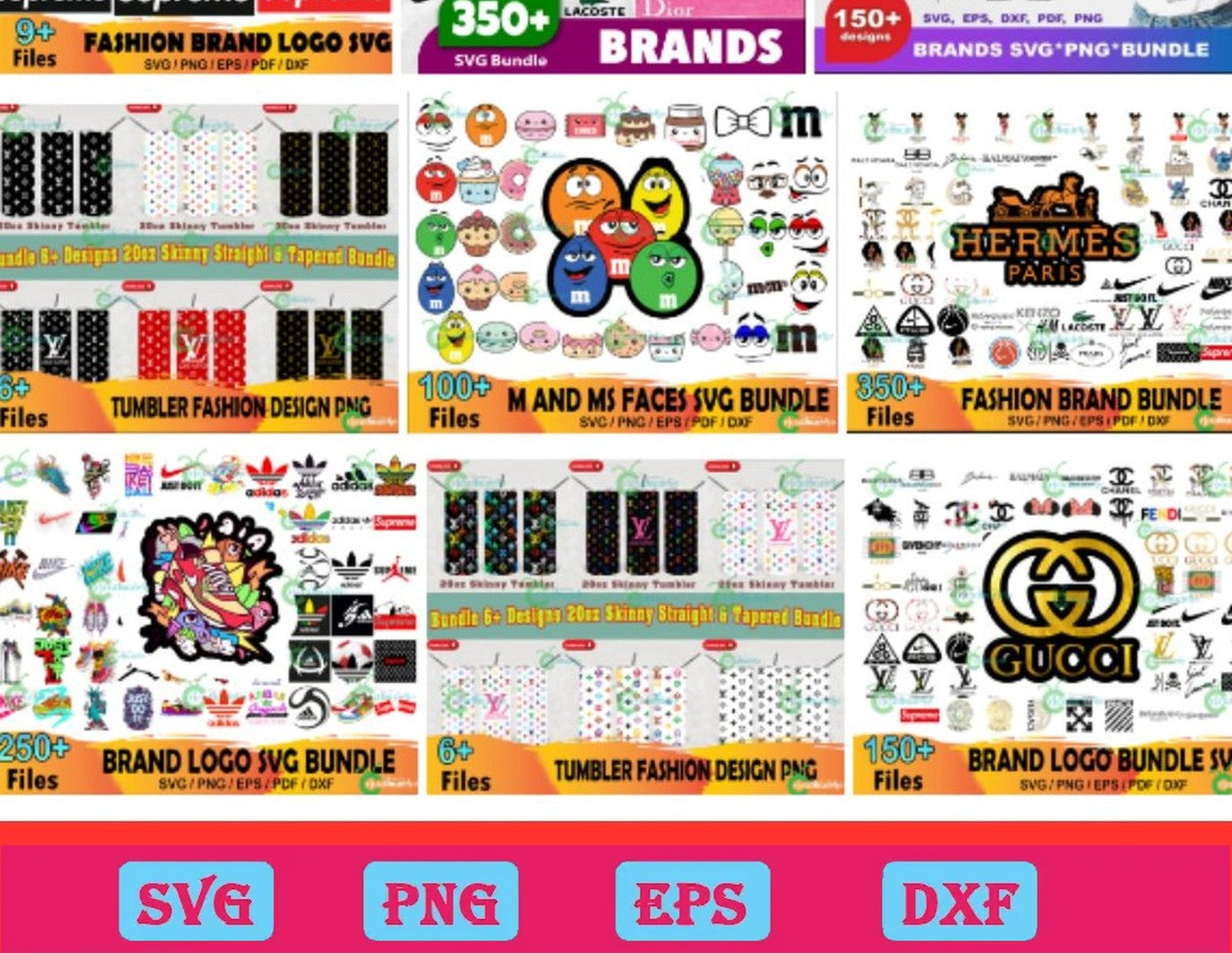 1500 Famous Brand SVG Bundle