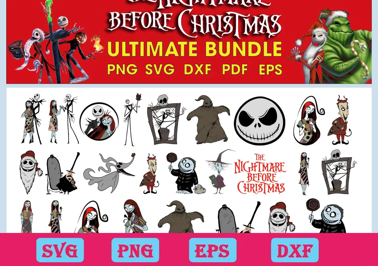 1000+ The Nightmare Before Christmas Svg Bundle