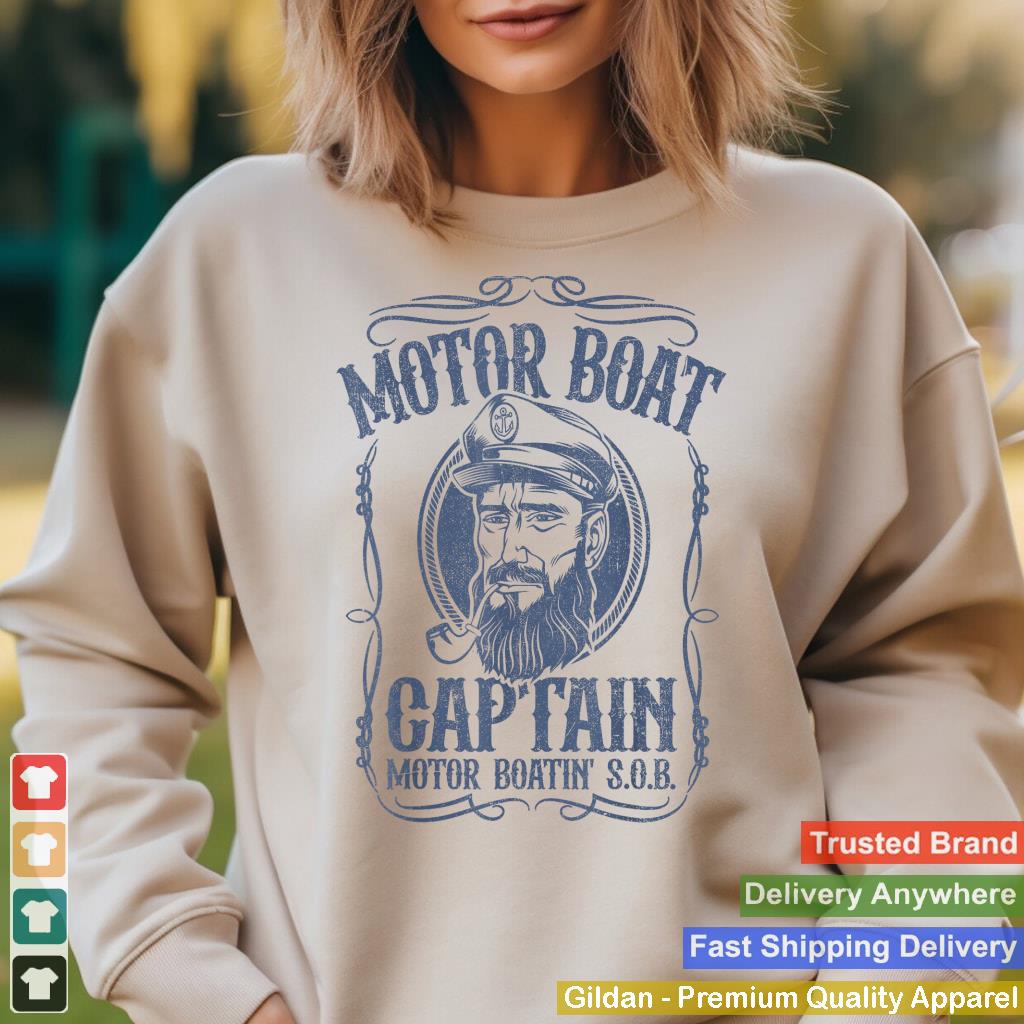 Motor Boat Captain Funny Pontoon Boating Motor Boatin Lake