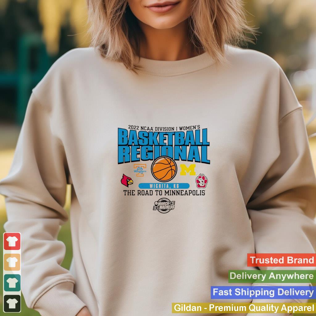 2022 NCAA Division I Womens Basketball Regional Wichita KS the road to Minneapolis shirt