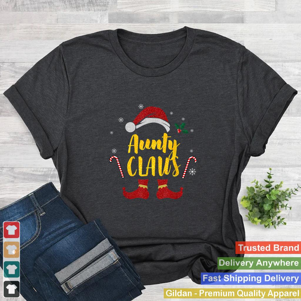 Aunty Claus Shirt Christmas Pajama Family Matching Xmas T Shirt 4