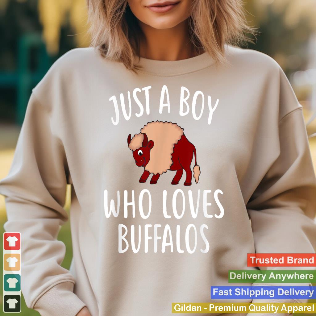 Just A Boy who loves BUFFALOS T-Shirt Funny BUFFALO