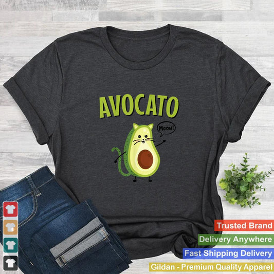 Avocato Funny Cute Cat Avocado Vegan And Cat Lover Kitten T Shirt B09W917P2T