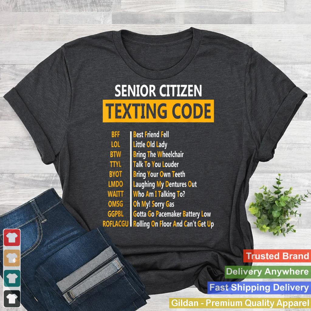 Funny Senior Citizen's Texting Code Design Gift for Grandpa