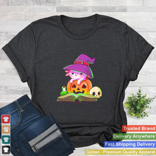 Axolotl Halloween Costume Pumpkin Pastel Goth shirt