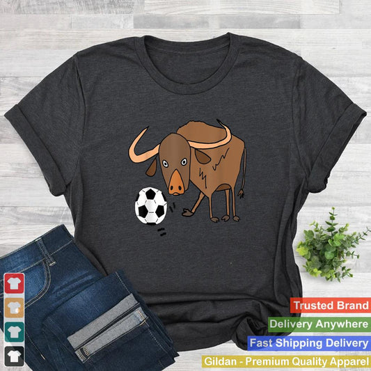 Smilealottees Funny Water Buffalo Playing Soccer