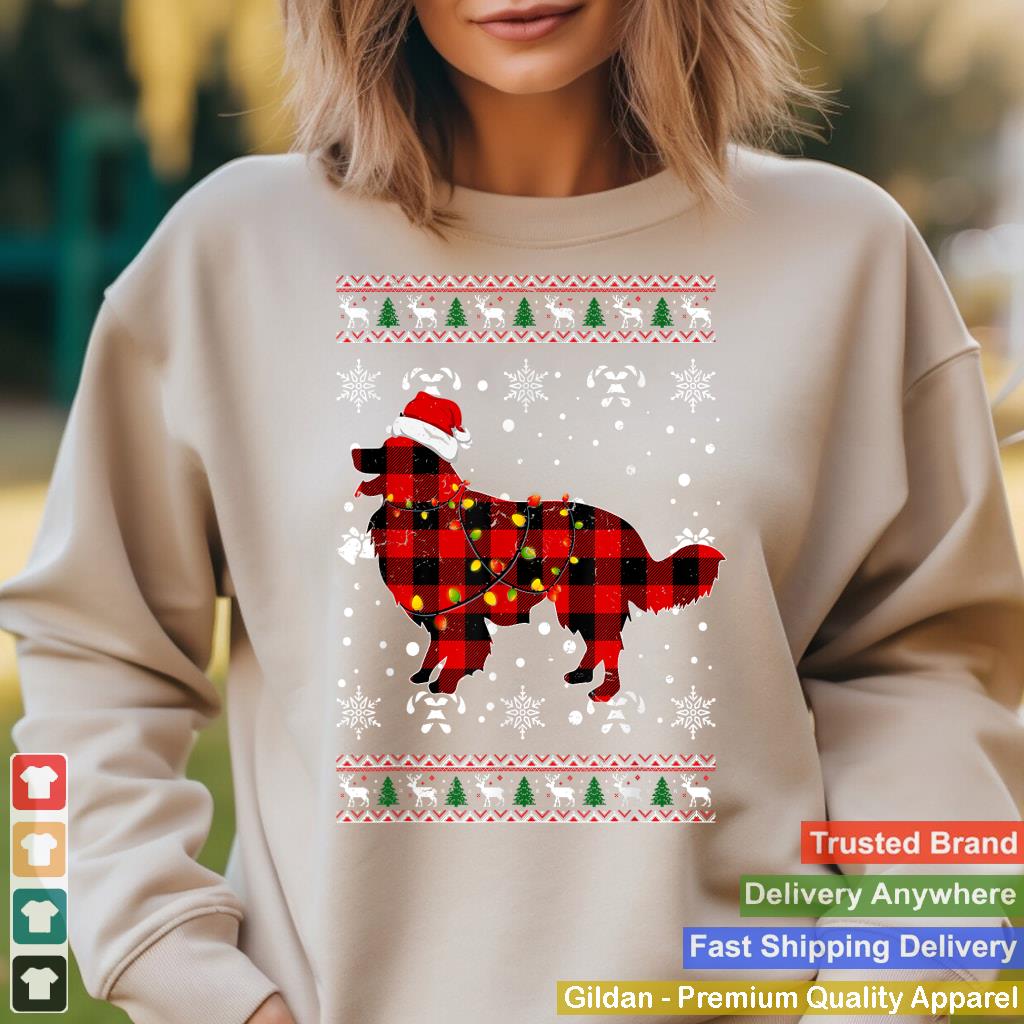 Christmas Shirt Golden Retriever Lover Gift Buffalo Plaid_2