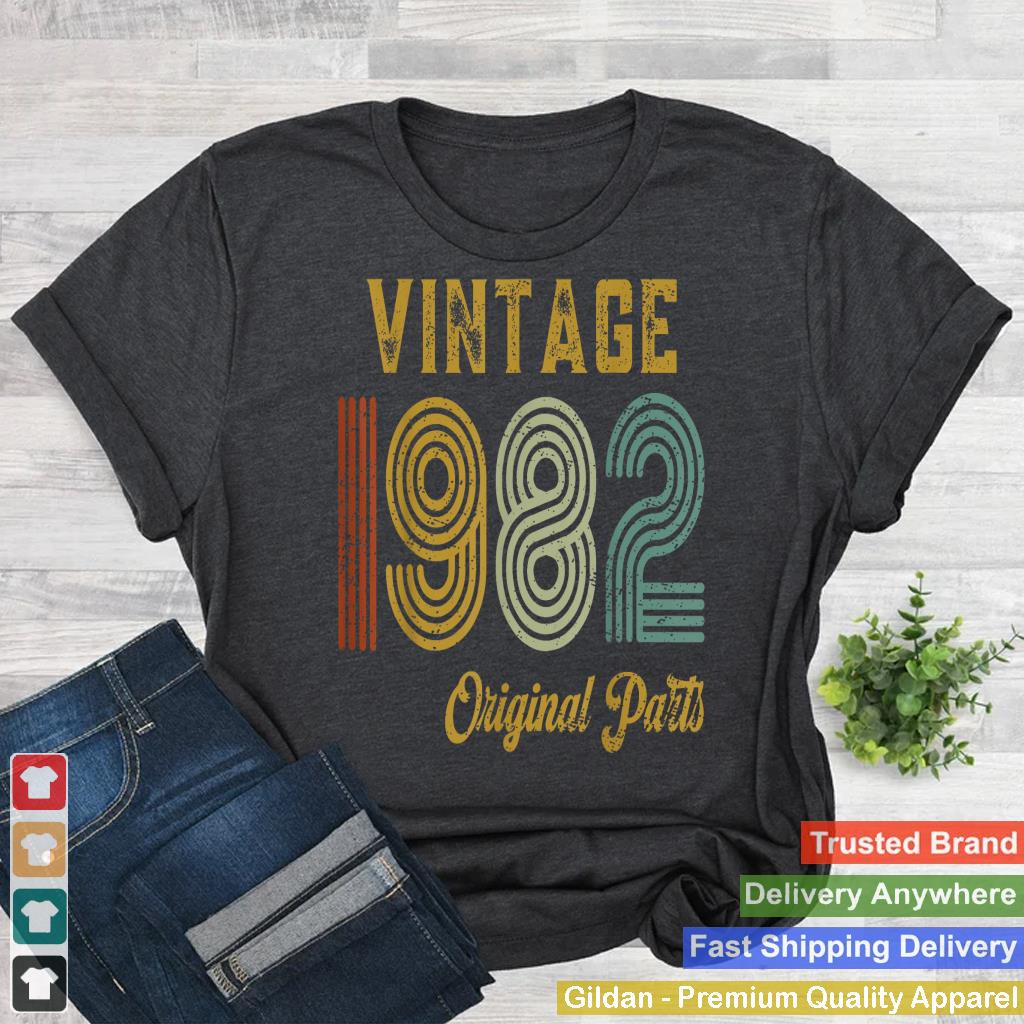 Vintage 1982 Original Parts Retro 43 Years Old Mens Womens