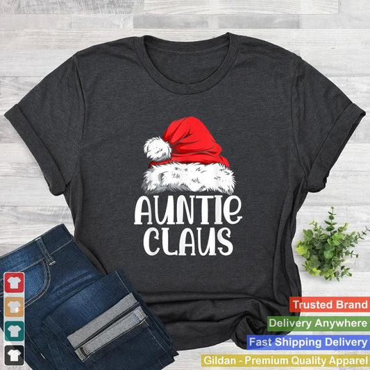 Auntie Claus Shirt Christmas Pajama Family Matching Xmas T Shirt 6