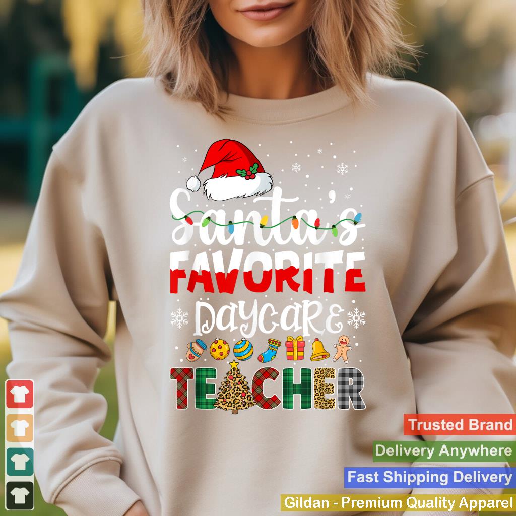 Santa's Favorite Daycare Teacher Buffalo Plaid Christmas