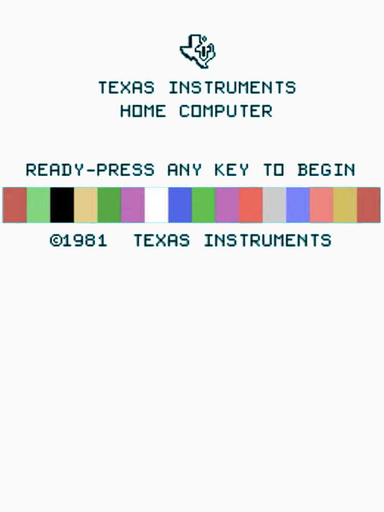 Texas Instrument Welcome Screen Ti 99 4A By Threadarts