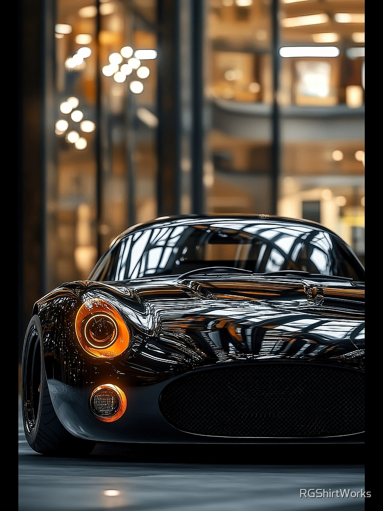 Sleek Black Sports Car By Rgshirtworks