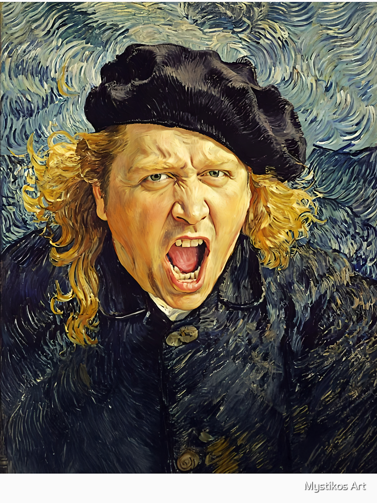 Van Gogh Style Screaming Sam Kinison Portrait By Mystikosart