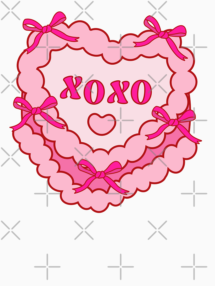 Xoxo Heart Cake Love Valentines Day Pastel Aesthetic By Myttong