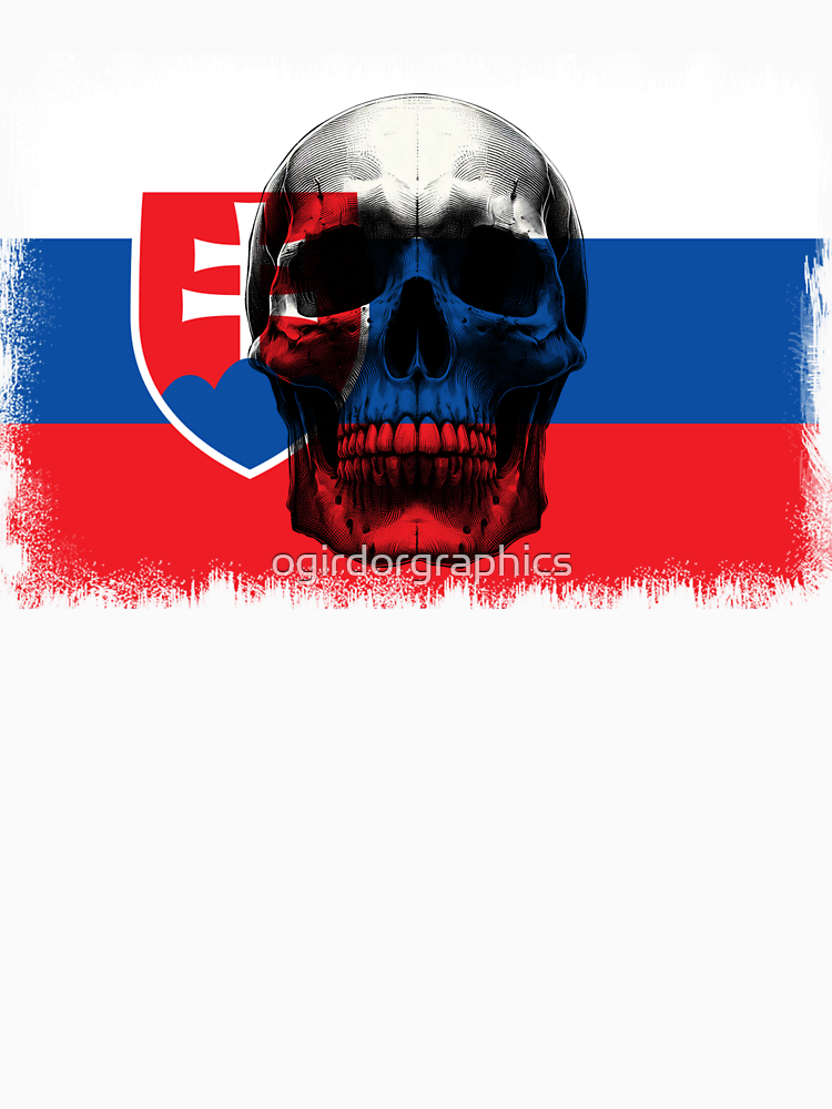 Slovakia Skull Flag Nation Rareart Country Halloween Ogirdor By Ogirdorgraphics