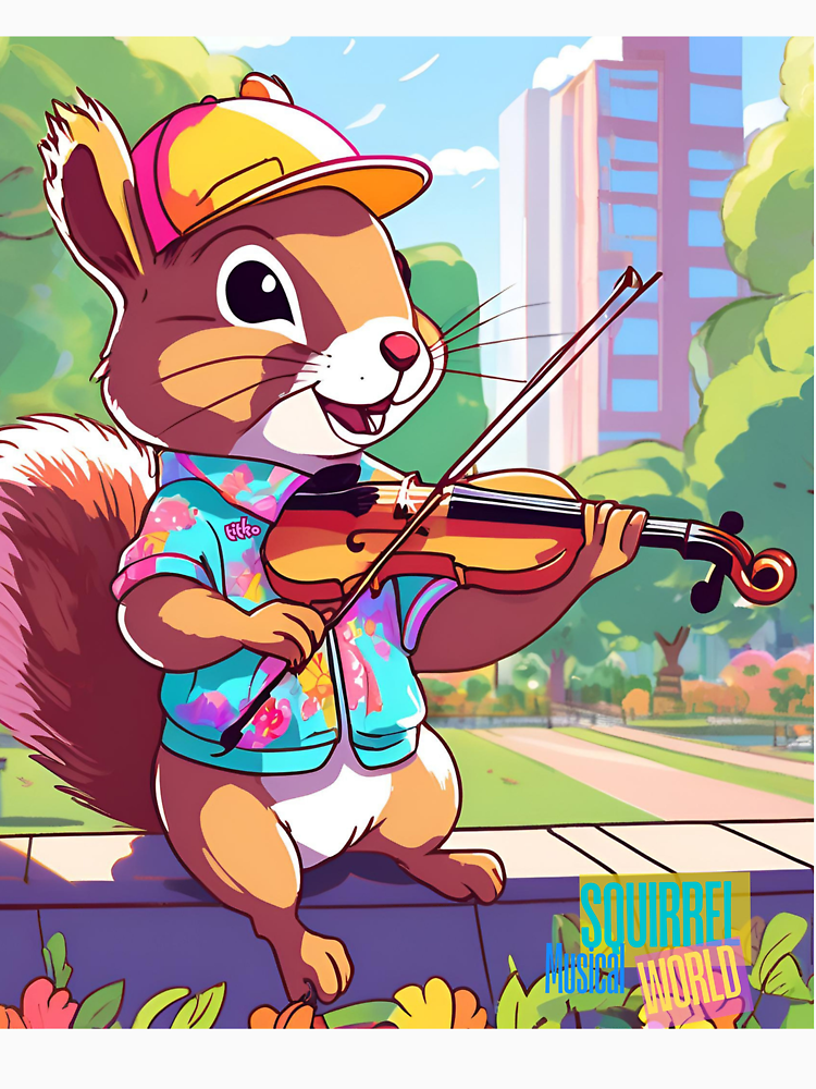 Squirrel Explores The World Of Musical Animal Art By Halucins