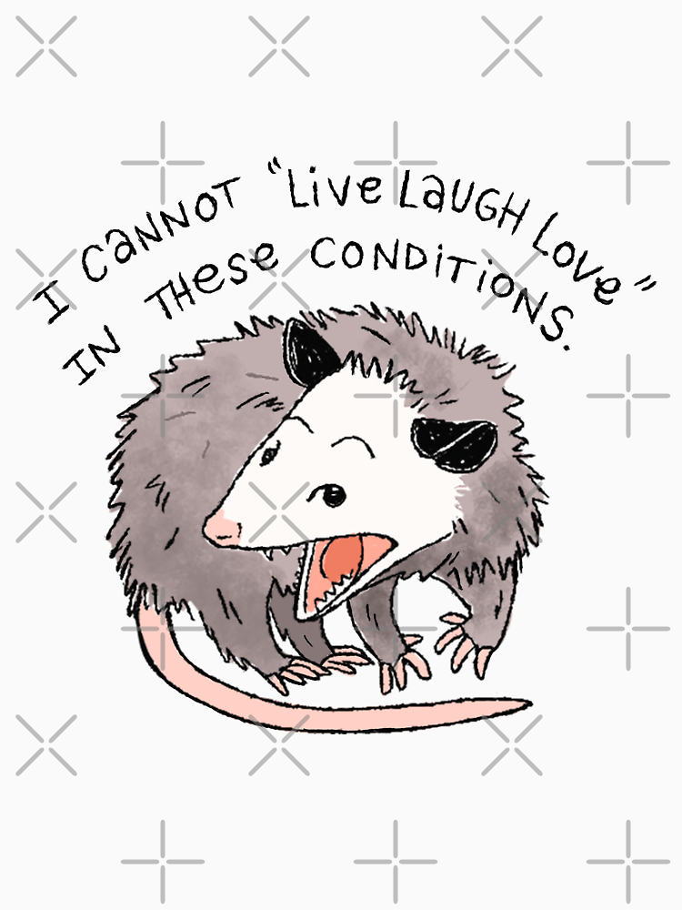 Opossum Live Laugh Love By Heyouwitheface