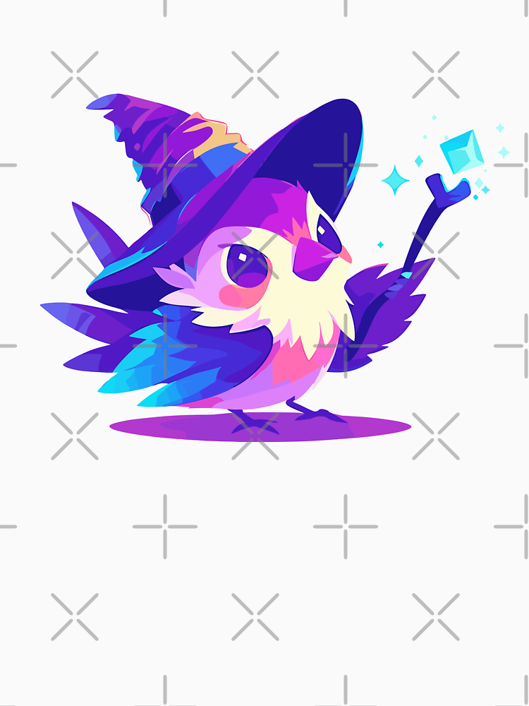 Cute Sparrow Wizard With A Magic Wand By Etherelric