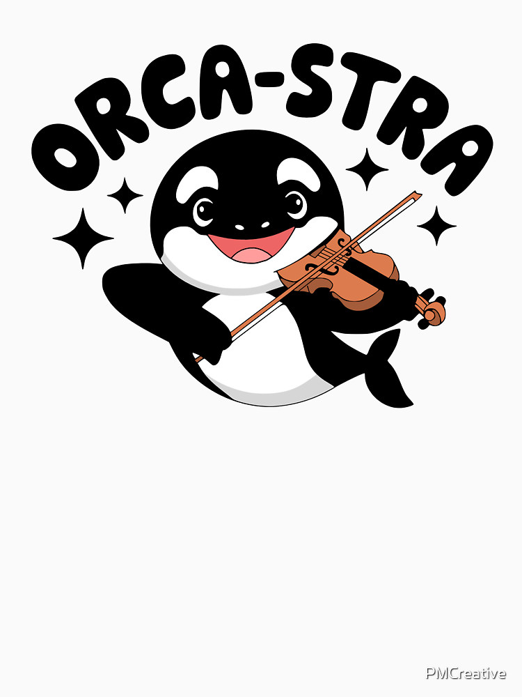 Orcha Stra Funny Orchestra Orca Music Pun By Pmcreative