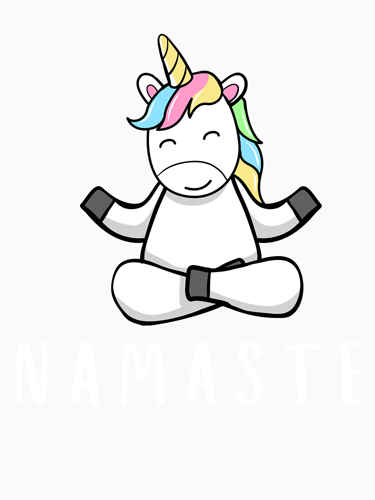 Namaste Yoga Unicorn Shirt By Sayamdas