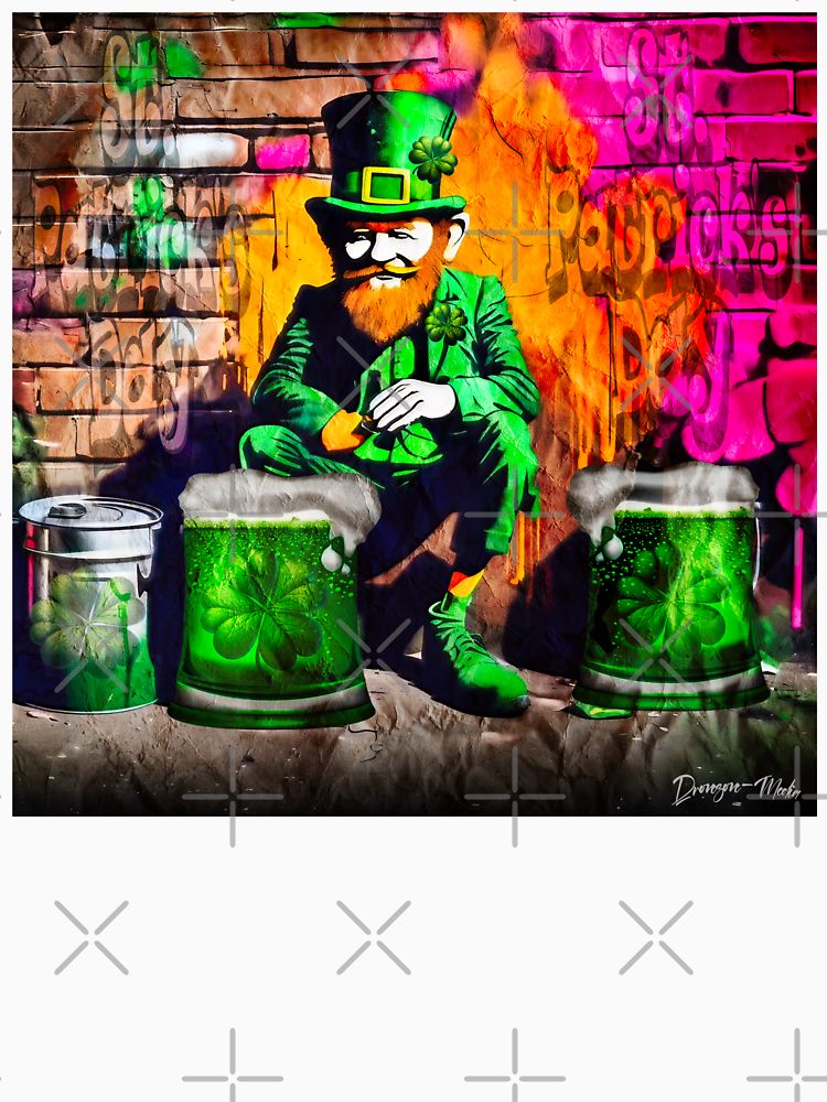 St Patrick S Day Celebration Irish Leprechaun Graffiti By Drone Tees