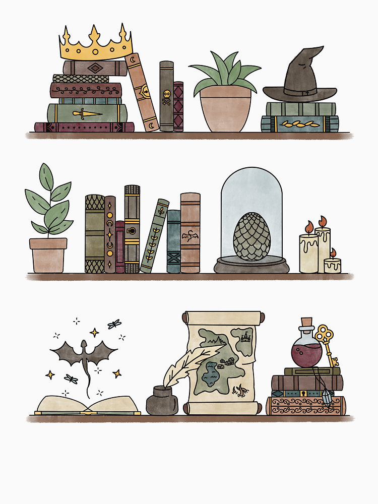 Fantasy Bookshelf By Jillianromero