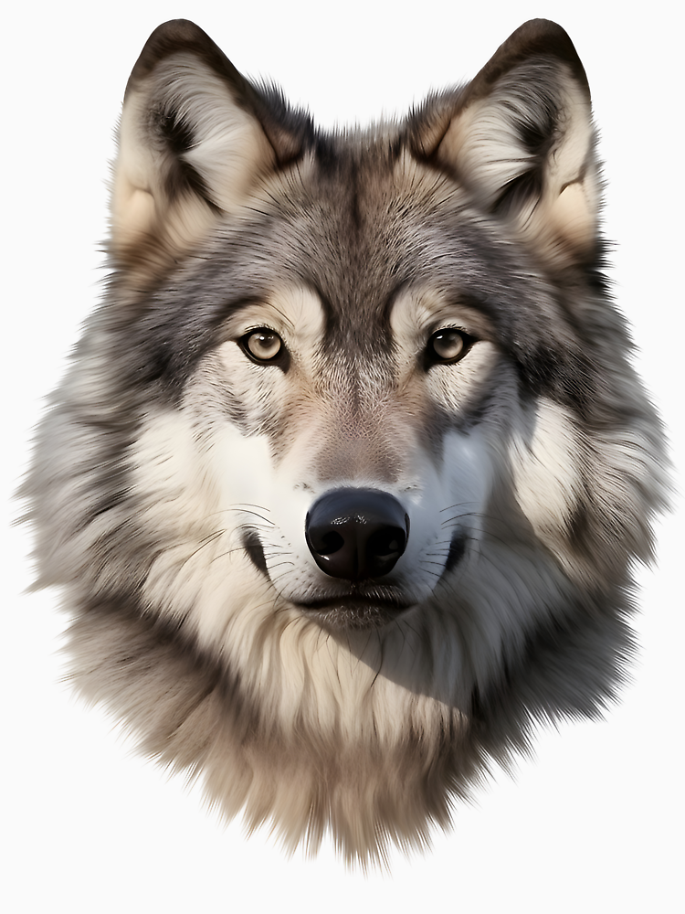 Wolf Head Grey White By Radibor78