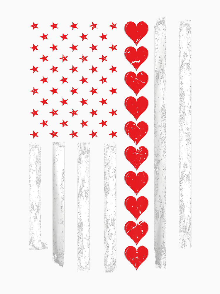 Vintage Valentines Day American Flag Hearts Mens Boys Kids By Iam8Lu3