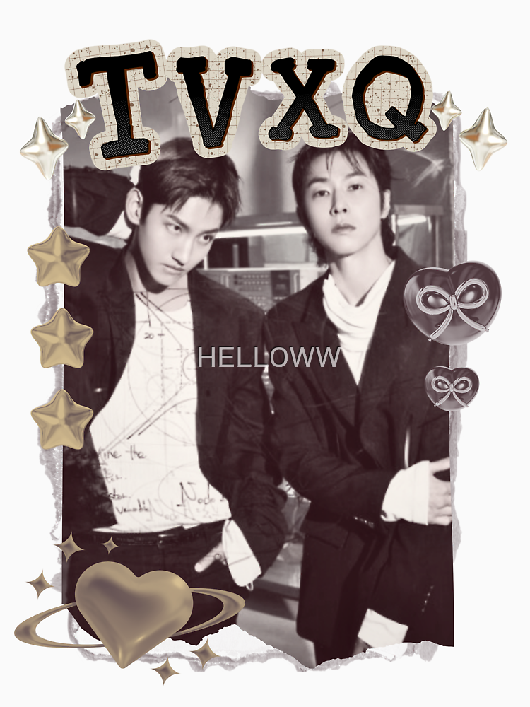 Tvxq Scrapbook Collage Cozy Gold Y2K Preppy Vintage Design By Hell0Ww