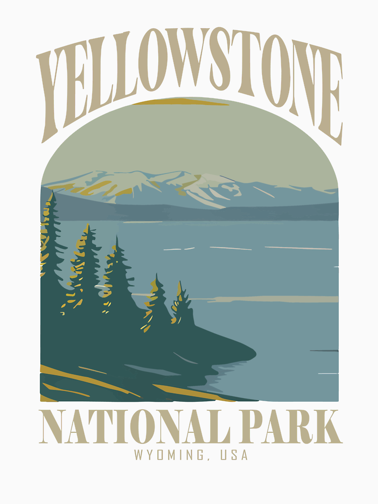 Yellowstone National Park Retro Tee By Mybirthdaytees