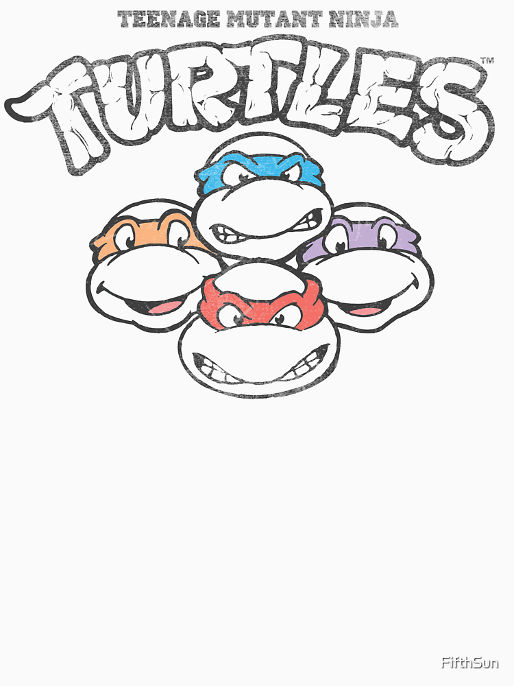 Teenage Mutant Ninja Turtles Group Faces Logo By Fifthsun