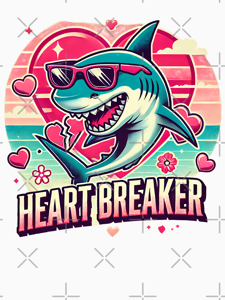 Valentines Day Shark Heart Breaker By Pkung Style 2