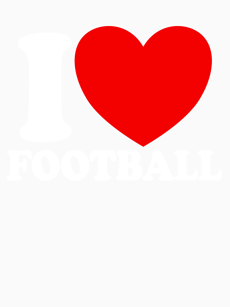 I Love Football Red Heart Football Lover I Love Football Gear By Dynamicdesign