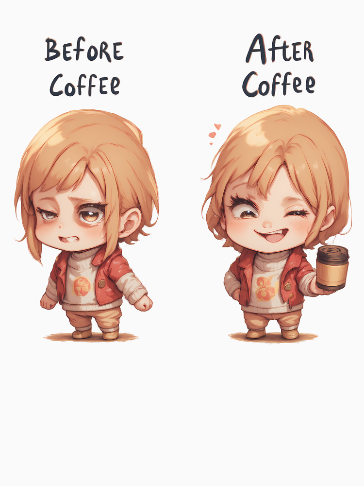 Before Coffee Vs After Coffee Chibi Edition By Bexxz