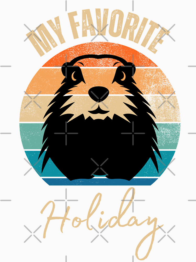 My Favorite Holiday Ground Hog Vintage Retro Sunset Gift Groundhog Day By Justsmilling Style 2