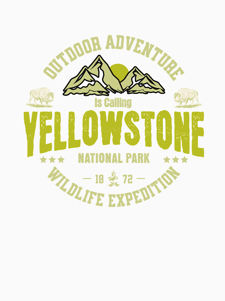 Yellowstone National Park Outdoor Adventure Rare White Buffalo By Scooterbaby