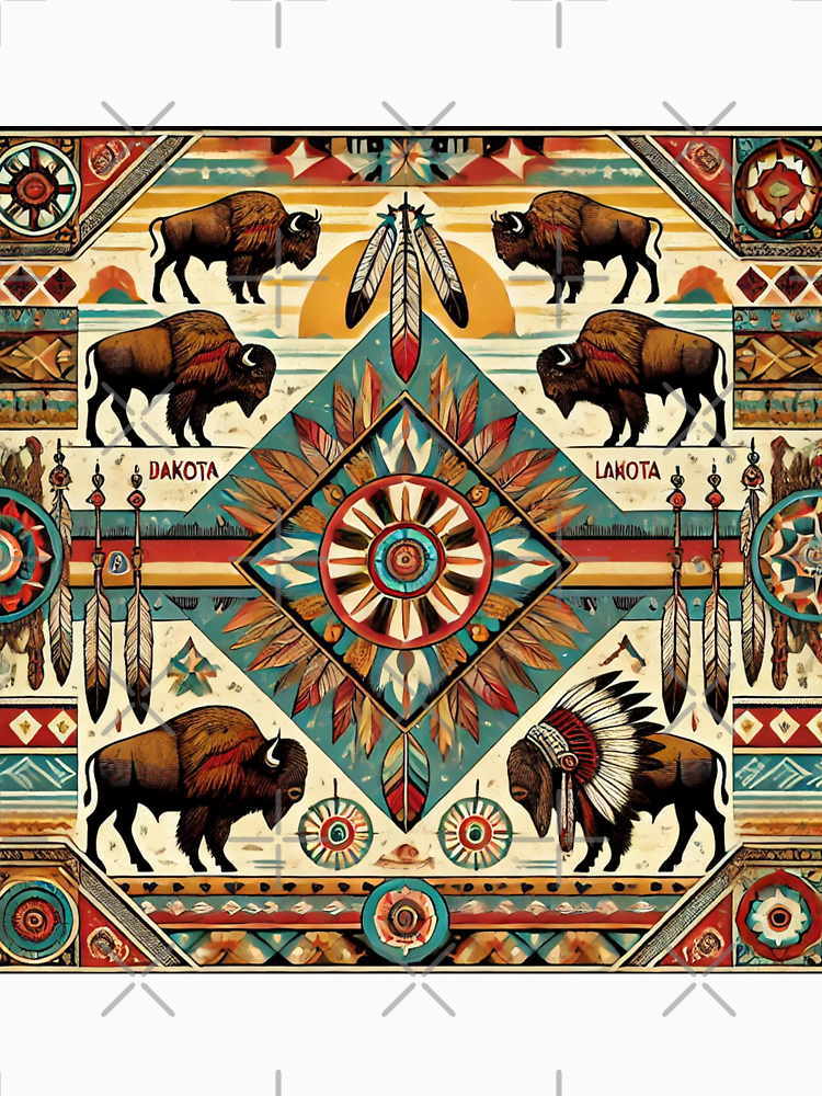 Sioux Tribes Dakota Nakota And Lakota A Seamless Tiling Tribute To Nature And Spirit By Meta2Physical