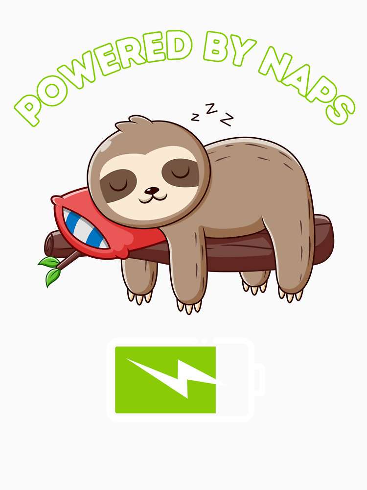 Powered By Naps For Dark Colors By Longhaulhumor