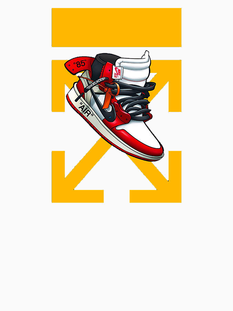 Yellow Red Sneakers Stickers Classic By Karunia76