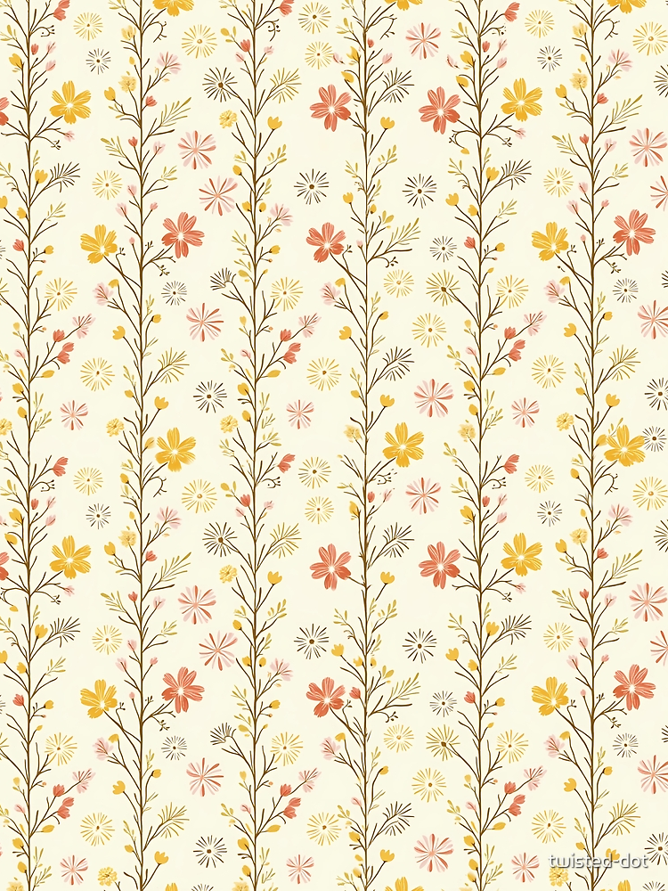 Vintage Flower Pattern For Spring And Garden Themes By Twisted Dot