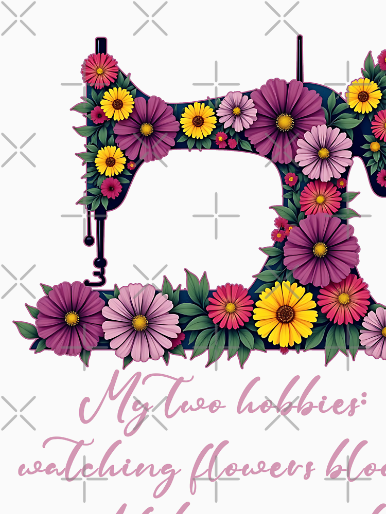 Sewing Machine And Flowers Fun For Women By Ewaverse