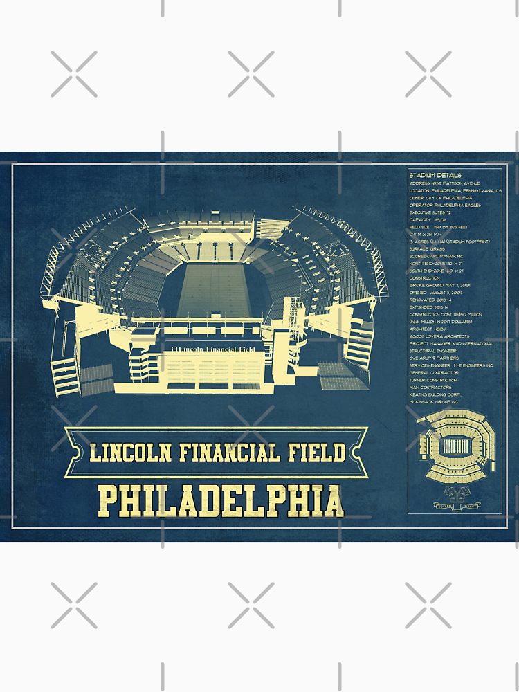 Philadelphia Eagles Lincoln Financial Field Vintage By Shagreal