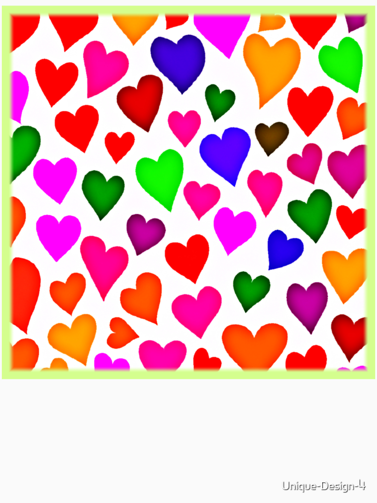 Vibrant Multicolor Heart Pattern By Unique Design 4