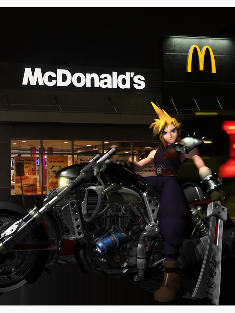 Final Fantasy Cloud Mcdonalds By Tridux